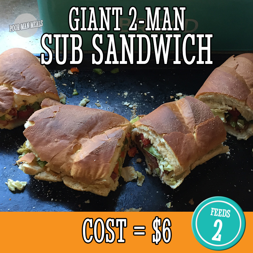 Giant 2-Man Submarine Sandwich